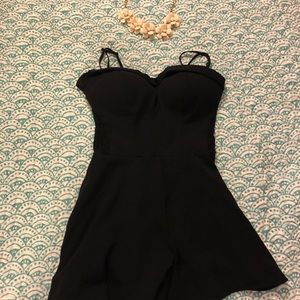 Black Side Lace Romper
